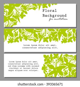 Invitation with floral background