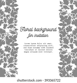 Invitation with floral background