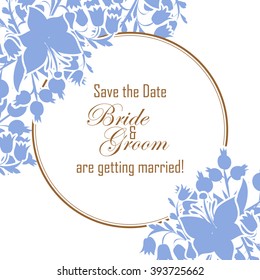 Invitation with floral background
