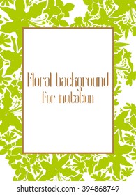 Invitation with floral background