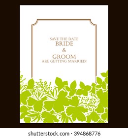 Invitation with floral background