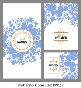 Invitation with floral background
