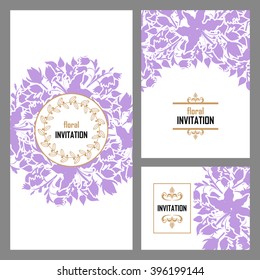 Invitation with floral background