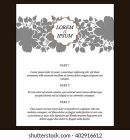 Invitation with floral background