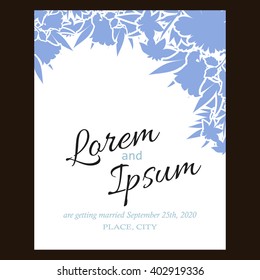 Invitation with floral background