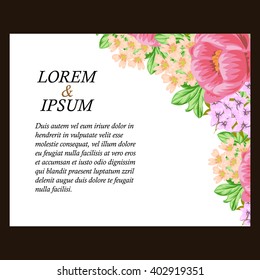 Invitation with floral background