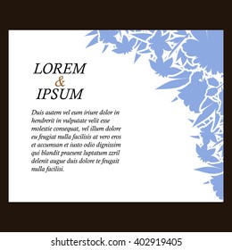 Invitation with floral background