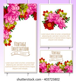 Invitation with floral background