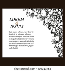 Invitation with floral background