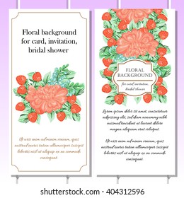 Invitation with floral background