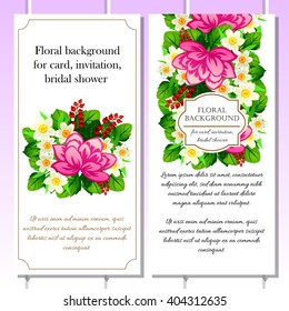 Invitation with floral background