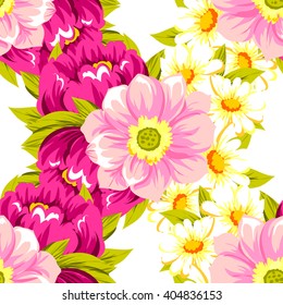 Invitation with floral background