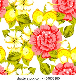 Invitation with floral background