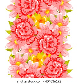 Invitation with floral background