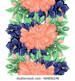 Invitation with floral background