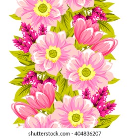 Invitation with floral background