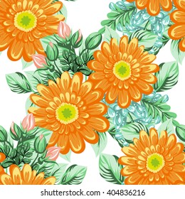 Invitation with floral background