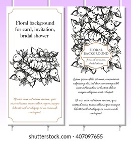 Invitation with floral background