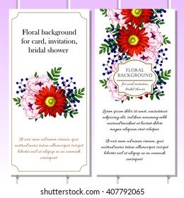 Invitation with floral background