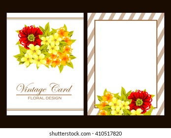 Invitation with floral background