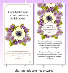 Invitation with floral background