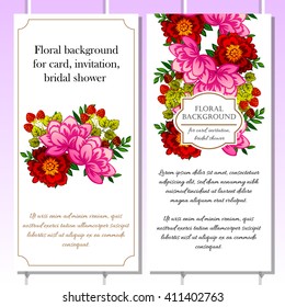 Invitation with floral background