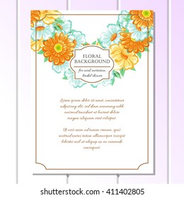 Invitation with floral background