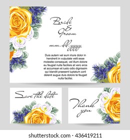 Invitation with floral background