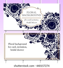 Invitation with floral background