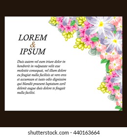 Invitation with floral background