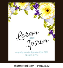 Invitation with floral background Invitation with floral background