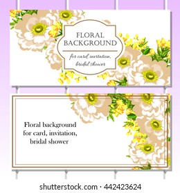 Invitation with floral background