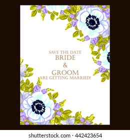 Invitation with floral background