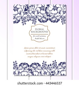 Invitation with floral background