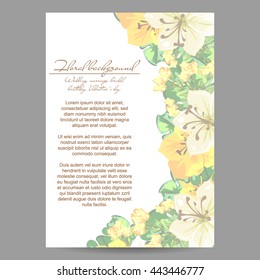 Invitation with floral background