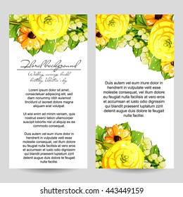 Invitation with floral background