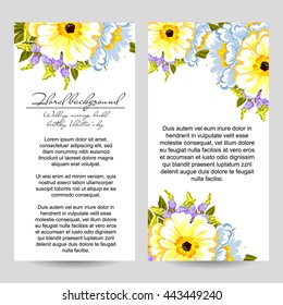 Invitation with floral background