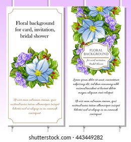 Invitation with floral background