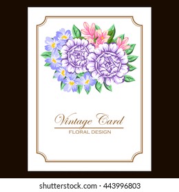 Invitation with floral background