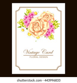 Invitation with floral background