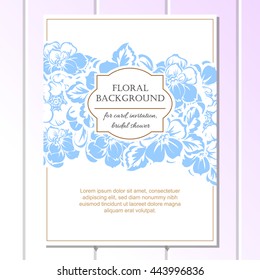 Invitation with floral background