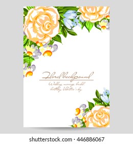 Invitation with floral background