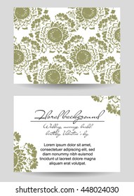 Invitation with floral background