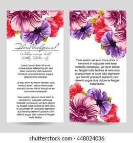 Invitation with floral background