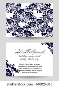 Invitation with floral background