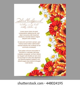 Invitation with floral background