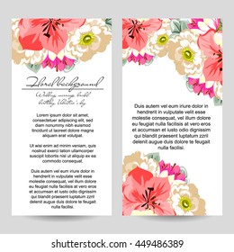 Invitation with floral background