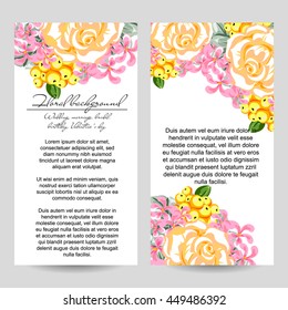 Invitation with floral background