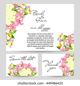 Invitation with floral background