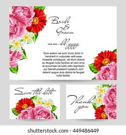 Invitation with floral background